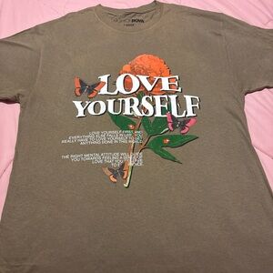 Fashion Nova Brown 'Love Yourself' Tee